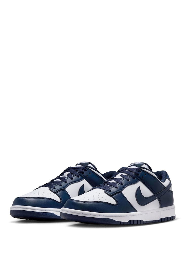 Marine/Blanc - Nike Dunk Low Trainers - Image 3 of 10