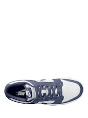 Nike Navy/White Dunk Low Retro Trainers - Image 5 of 10