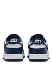 Nike Navy/White Dunk Low Retro Trainers - Image 6 of 10