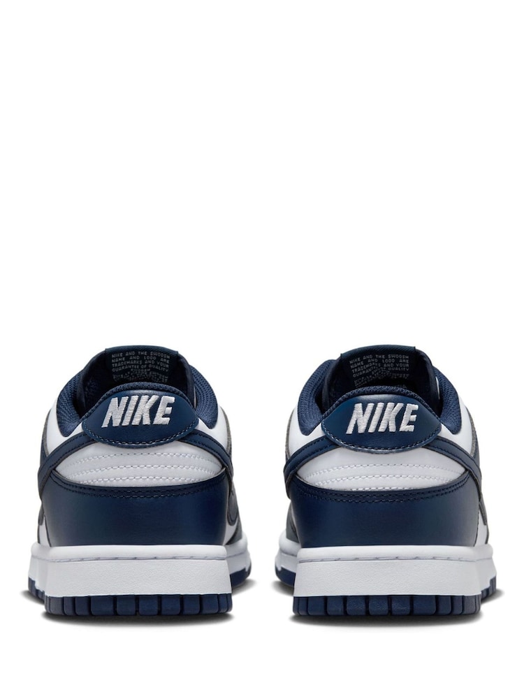 Marine/Blanc - Nike Dunk Low Trainers - Image 6 of 10