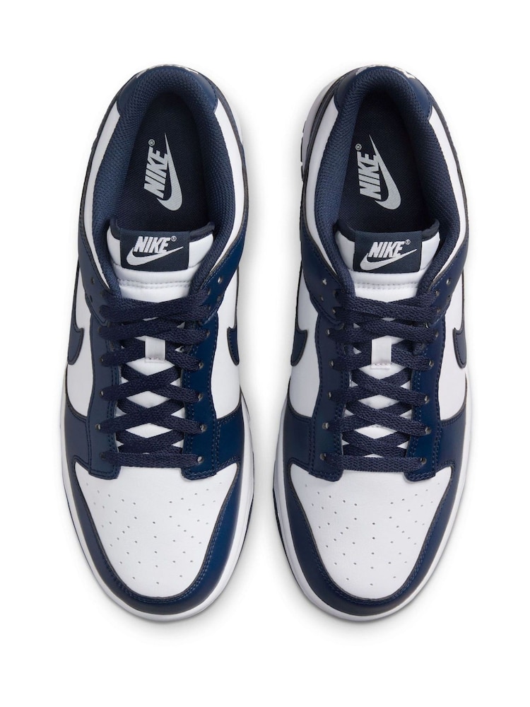 Marine/Blanc - Nike Dunk Low Trainers - Image 7 of 10