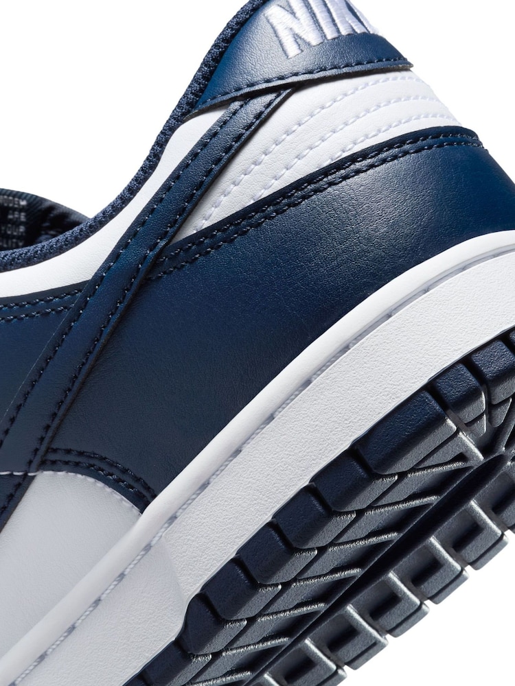 Marine/Blanc - Nike Dunk Low Trainers - Image 9 of 10