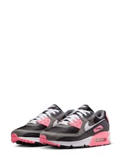 Nike Pink/Black Air Max 90 Trainers - Image 2 of 10