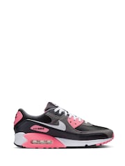 Nike Pink/Black Air Max 90 Trainers - Image 4 of 10
