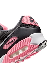 Nike Pink/Black Air Max 90 Trainers - Image 9 of 10