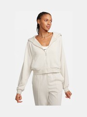 Nike Light Wood Natural Sportswear Chill Terry Loose Full-Zip French Terry Hoodie - Image 1 of 10