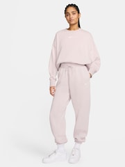 Nike Pale Pink Phoenix Fleece High-Waisted Oversized Joggers - Image 3 of 8