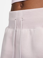 Nike Pale Pink Phoenix Fleece High Waisted Shorts - Image 7 of 8