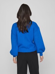 VILA Blue Round Neck Cosy Cable Knit Jumper - Image 2 of 5