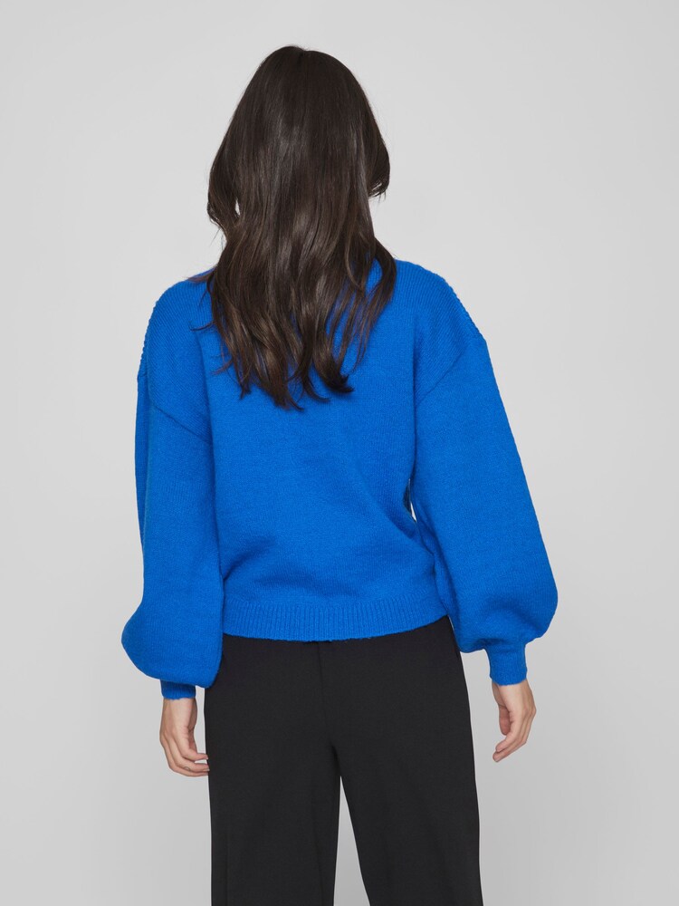 VILA Blue Round Neck Cosy Cable Knit Jumper - Image 2 of 5