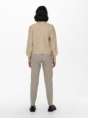 JDY Cream Soft Touch Puff Sleeve Cardigan Jumper - Image 2 of 4