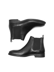 Schwarz - Jack & Jones Chelsea-Stiefel aus Leder - Bild 5 von 7