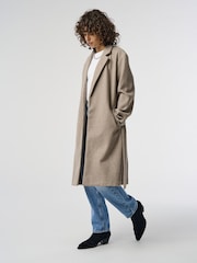 ONLY Brown Tailored Belted Wrap Coat - Image 1 of 8