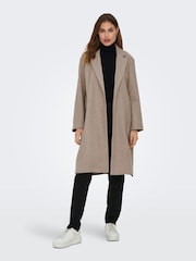 ONLY Brown Tailored Belted Wrap Coat - Image 2 of 8