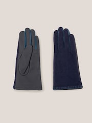 Blau - White Stuff Lucie Handschuhe aus Leder - Bild 1 von 3