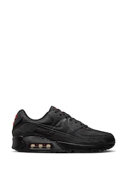Nike Black/Grey Air Max 90 Trainers - Image 1 of 10