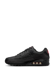 Nike Black/Grey Air Max 90 Trainers - Image 2 of 10