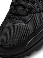 Nike Black/Grey Air Max 90 Trainers - Image 9 of 10
