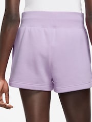 Nike Lilac Purple Phoenix Fleece High Waisted Shorts - Image 2 of 4