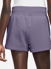 Nike Purple Phoenix Fleece High Waisted Shorts - Image 2 of 4