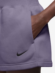 Nike Purple Phoenix Fleece High Waisted Shorts - Image 4 of 4