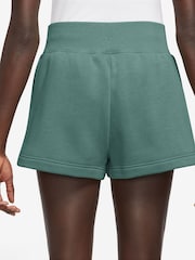 Nike Green Phoenix Fleece High Waisted Shorts - Image 2 of 4