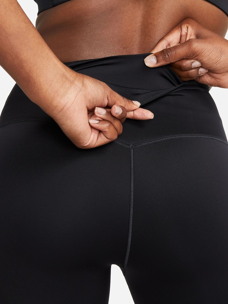 Nike Black Go Firm Support Mid Rise Full Length Leggings with Pockets - Image 6 of 10