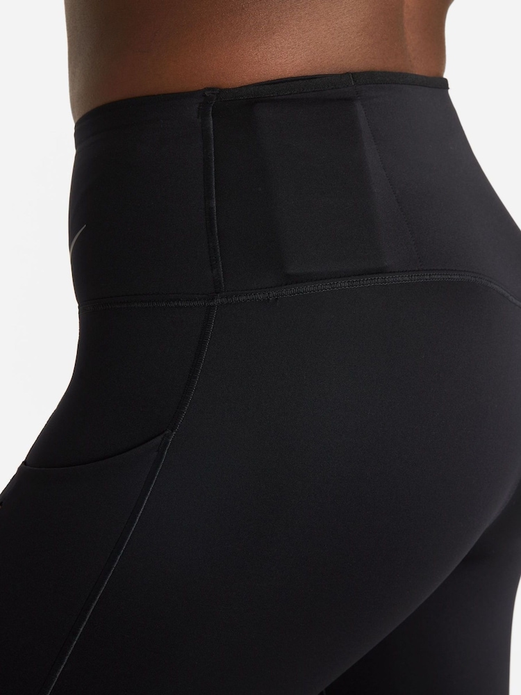 Nike Black Go Firm Support Mid Rise Full Length Leggings with Pockets - Image 7 of 10