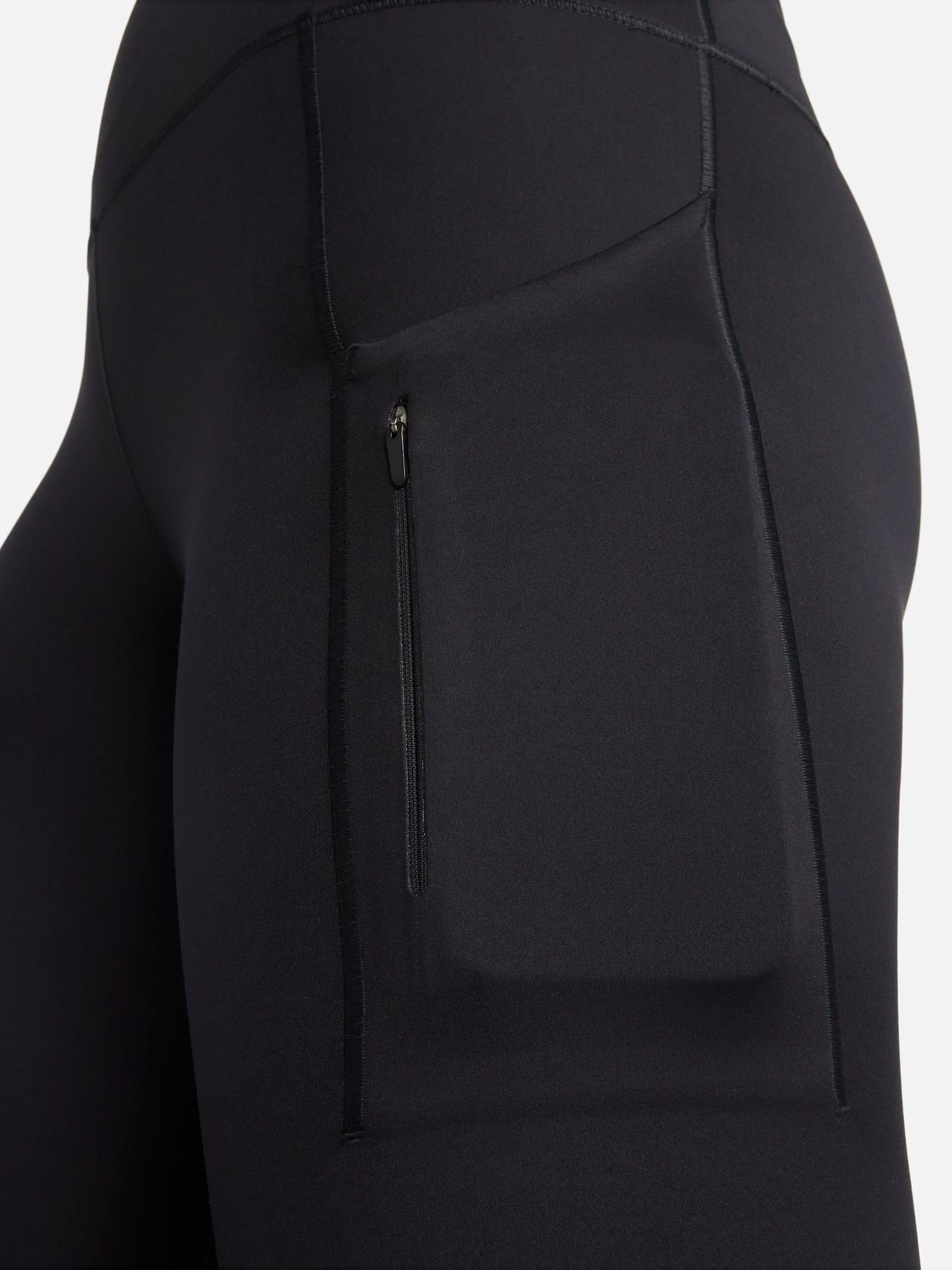 Nike Black Go Firm Support Mid Rise Full Length Leggings with Pockets - Image 9 of 10