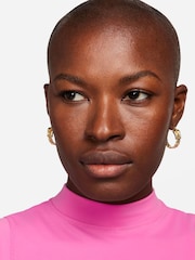 Nike Pink One Dri-FIT Mock Neck Cropped Tank Top - Image 4 of 9