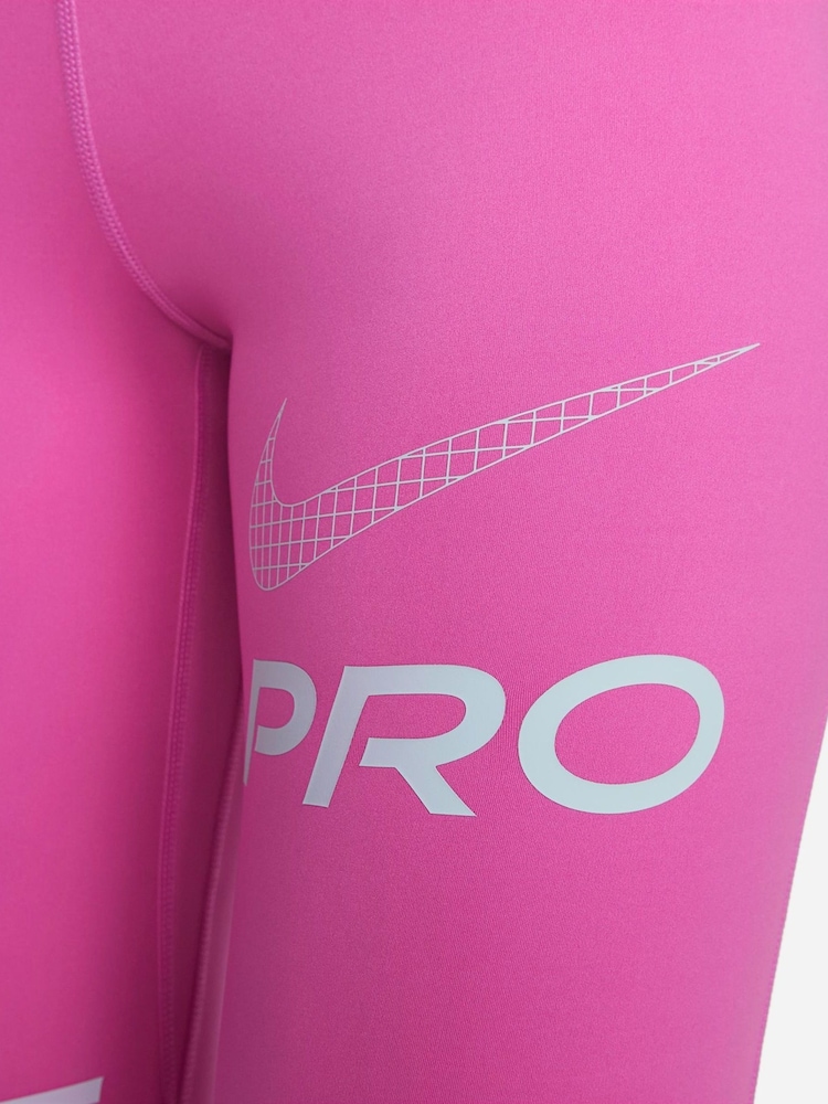 Buy Nike Pink Pro Graphic Full Length Training Leggings from Next