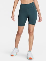 Nike Green Leak Protection Mid Rise 7 Biker Shorts - Image 3 of 16