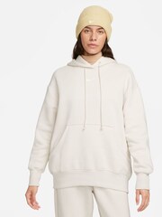 Nike Light Wood Natural Oversized Mini Sportswear Phoenix Fleece Swoosh Pullover Hoodie - Image 5 of 9