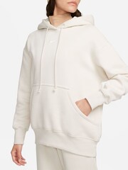 Nike Light Wood Natural Oversized Mini Sportswear Phoenix Fleece Swoosh Pullover Hoodie - Image 9 of 9