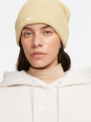 Nike Light Wood Natural Oversized Sportswear Phoenix Fleece Mini Swoosh Pullover Hoodie - Image 4 of 10