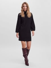 VERO MODA Black Puff Sleeve Jumper Dress - Image 3 of 4