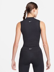 Nike Black Dri-FIT Mock-Neck Cropped Tank Top - Image 2 of 9