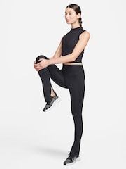 Nike Black Dri-FIT Mock-Neck Cropped Tank Top - Image 3 of 9