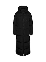 VERO MODA Black Longline Hooded Padded Coat - Image 6 of 6