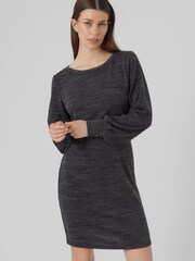VERO MODA Grey Round Neck Lightweight Knitted Dress - Image 1 of 1