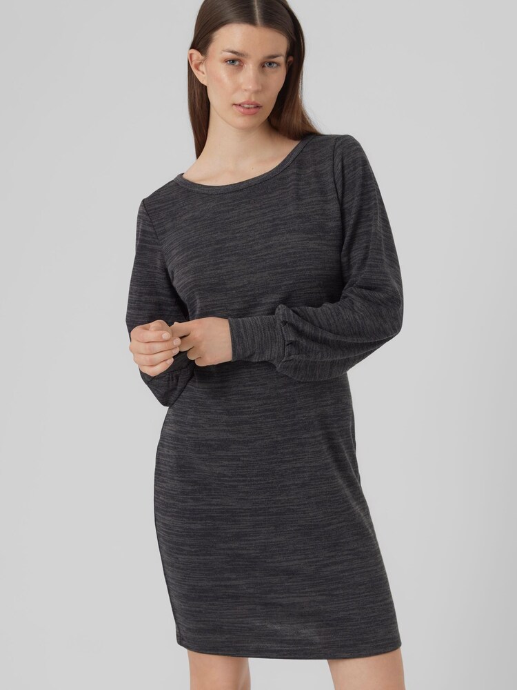 VERO MODA Grey Round Neck Lightweight Knitted Dress - Image 1 of 1