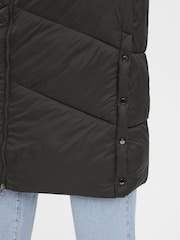 VERO MODA Green Padded Hooded Longline Coat - Image 4 of 5