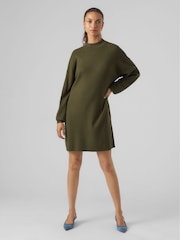 VERO MODA Green Puff Sleeve Jumper Dress - Image 3 of 5
