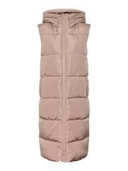 Песочный - Удлиненный дутый жилет с капюшоном Vero Moda - Image 6 of 6