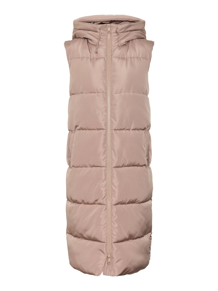 Песочный - Удлиненный дутый жилет с капюшоном Vero Moda - Image 6 of 6
