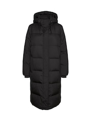 VERO MODA Black Down Padded Hooded Longline Coat - Image 6 of 6