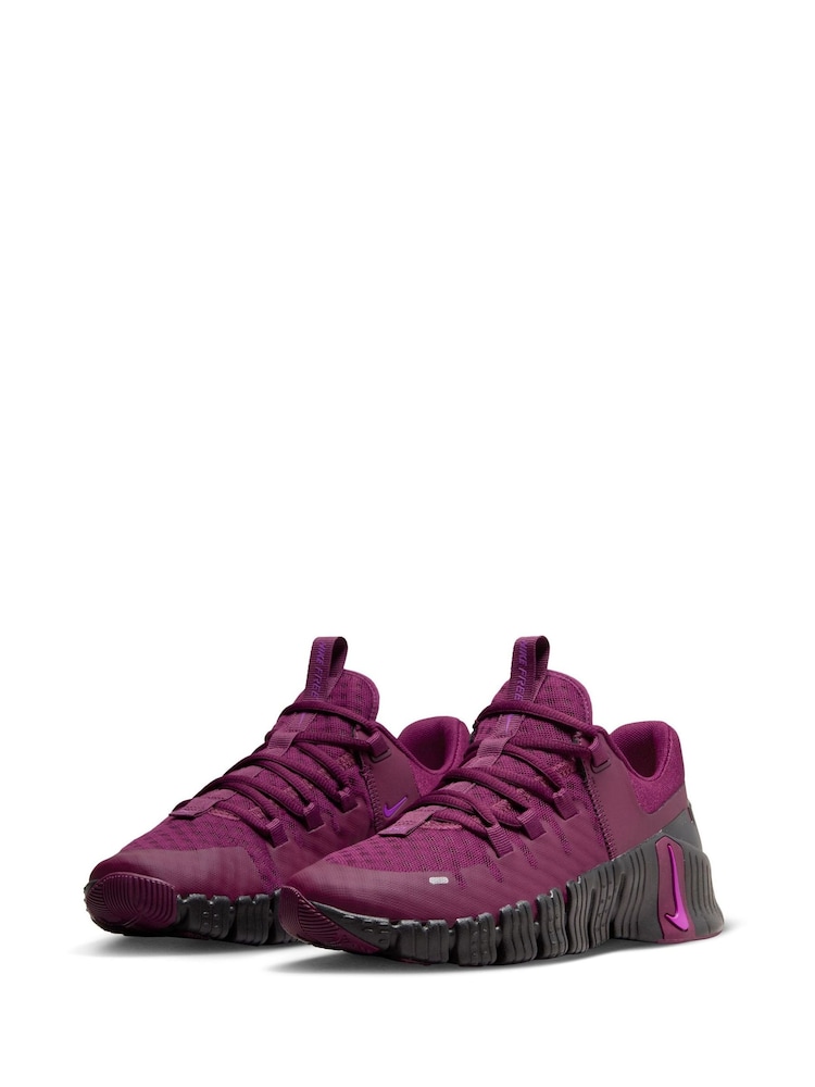 Nike Burgundy Red Free Metcon 5 Training Trainers - Image 7 of 11
