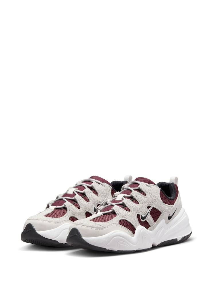 Nike Burgundy/Beige Tech Hera Trainers - Image 2 of 11
