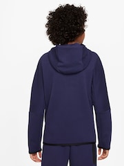 Nike Navy England Tech Zip Through Hoodies - Image 2 of 3