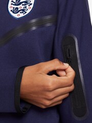 Nike Navy England Tech Zip Through Hoodies - Image 3 of 3